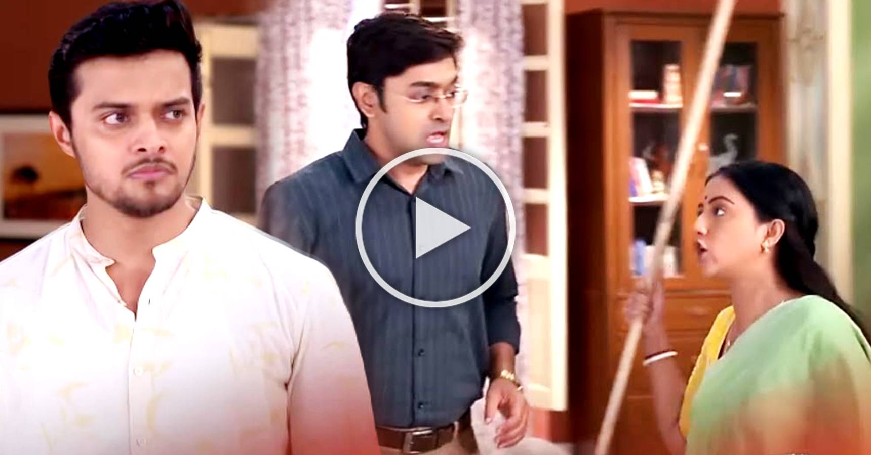 Zee Bangla Bengali serial Kar Kache Koi Moner Kotha Shimul raised a stick