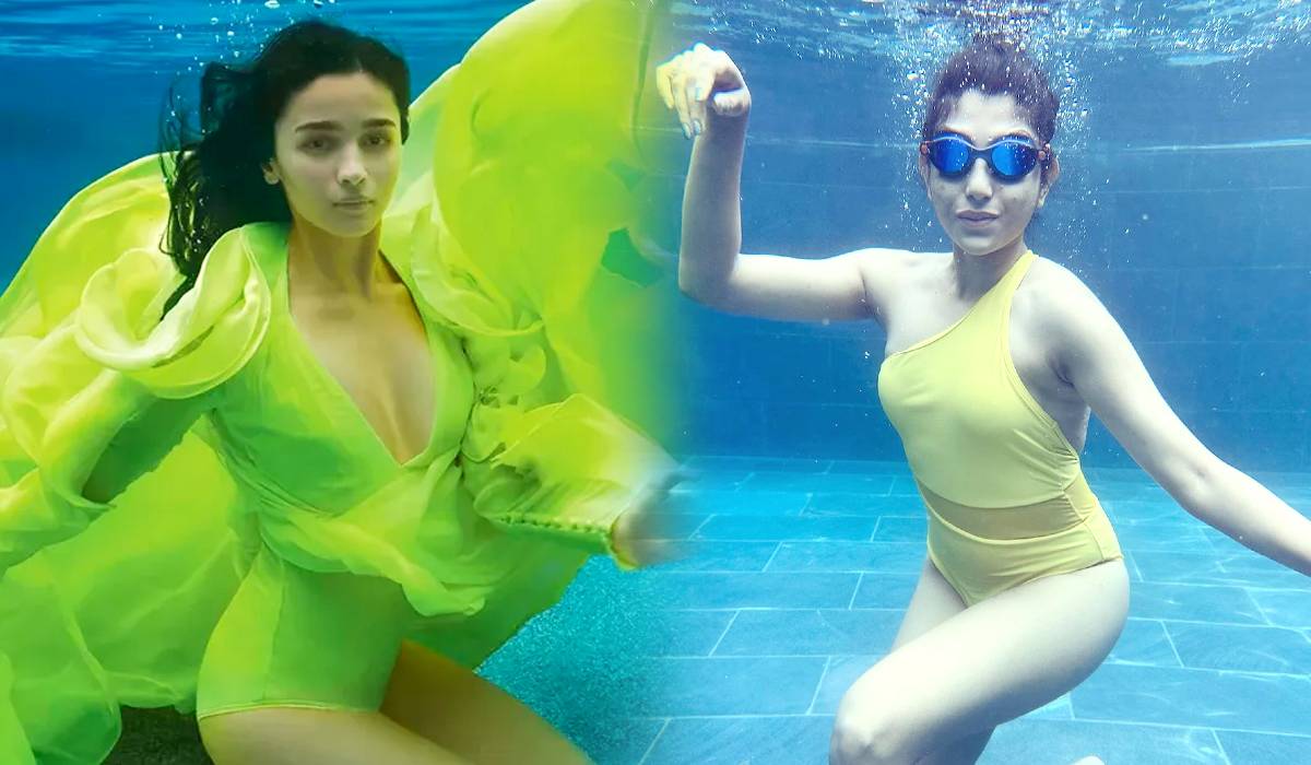 Devlina Kumar and Alia Bhatt, Devlina Kumar under swimming pool