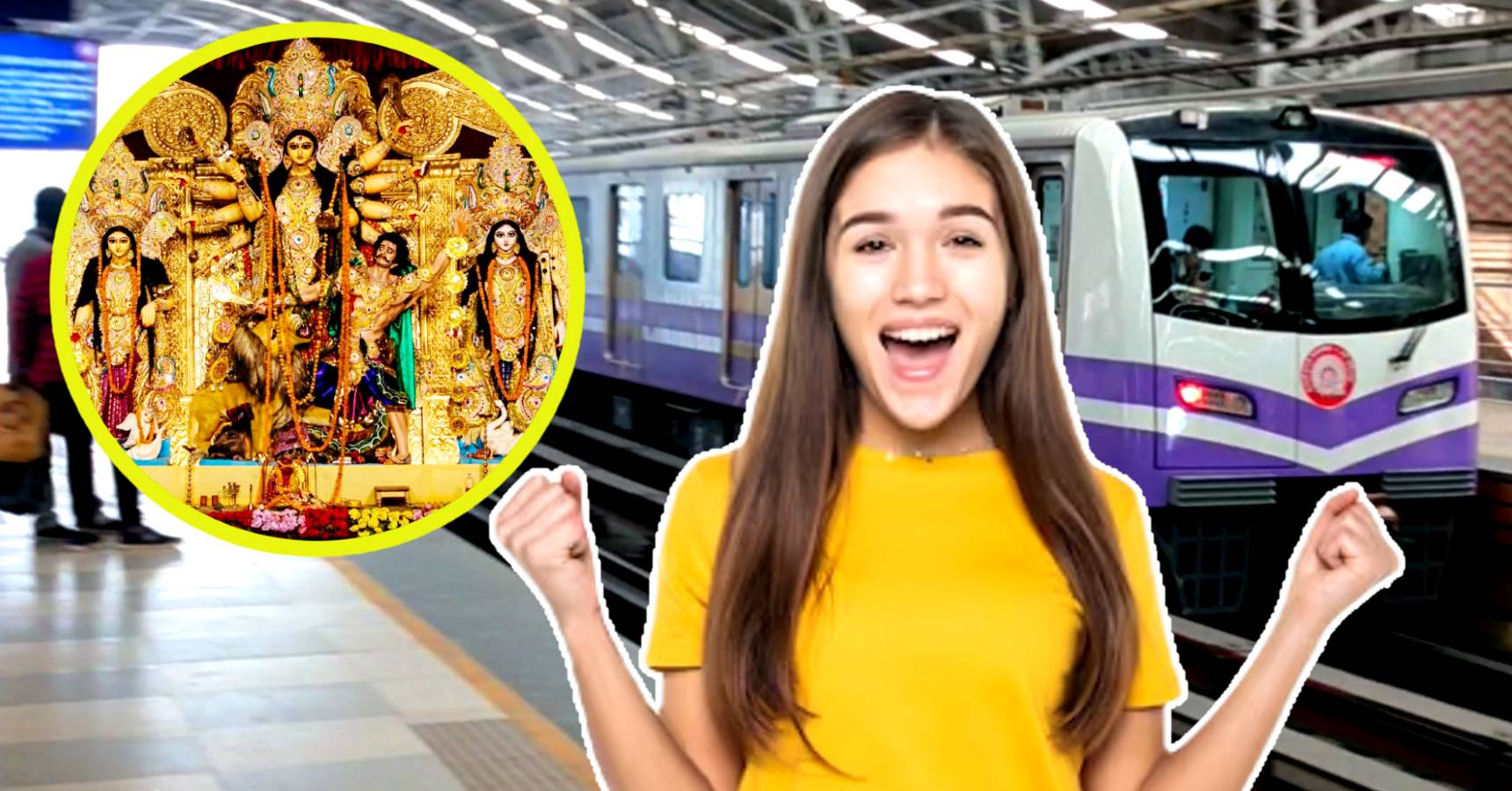 Durga Puja and Kolkata Metro mtp route