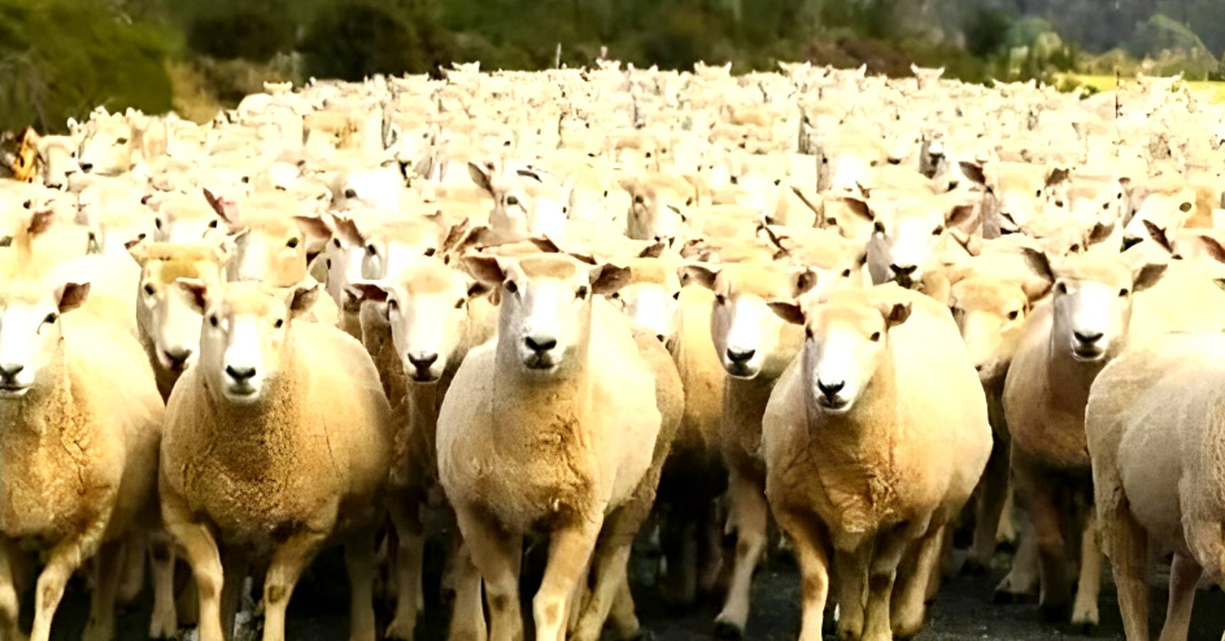 Optical illusion, Optical illusion wolf among the flock of sheep