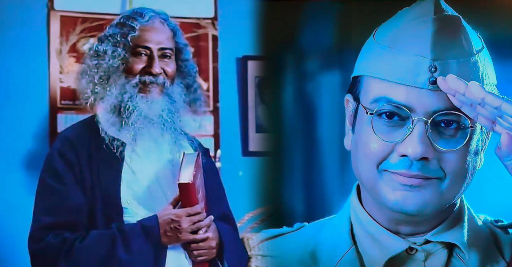 Rabindranath Tagore and Netaji Subhas Chandra Bose in Neem Phooler Madhu