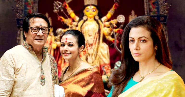 Ranjit Mallick and Koel Mallick house Durga Idol is suddenly broken by accident