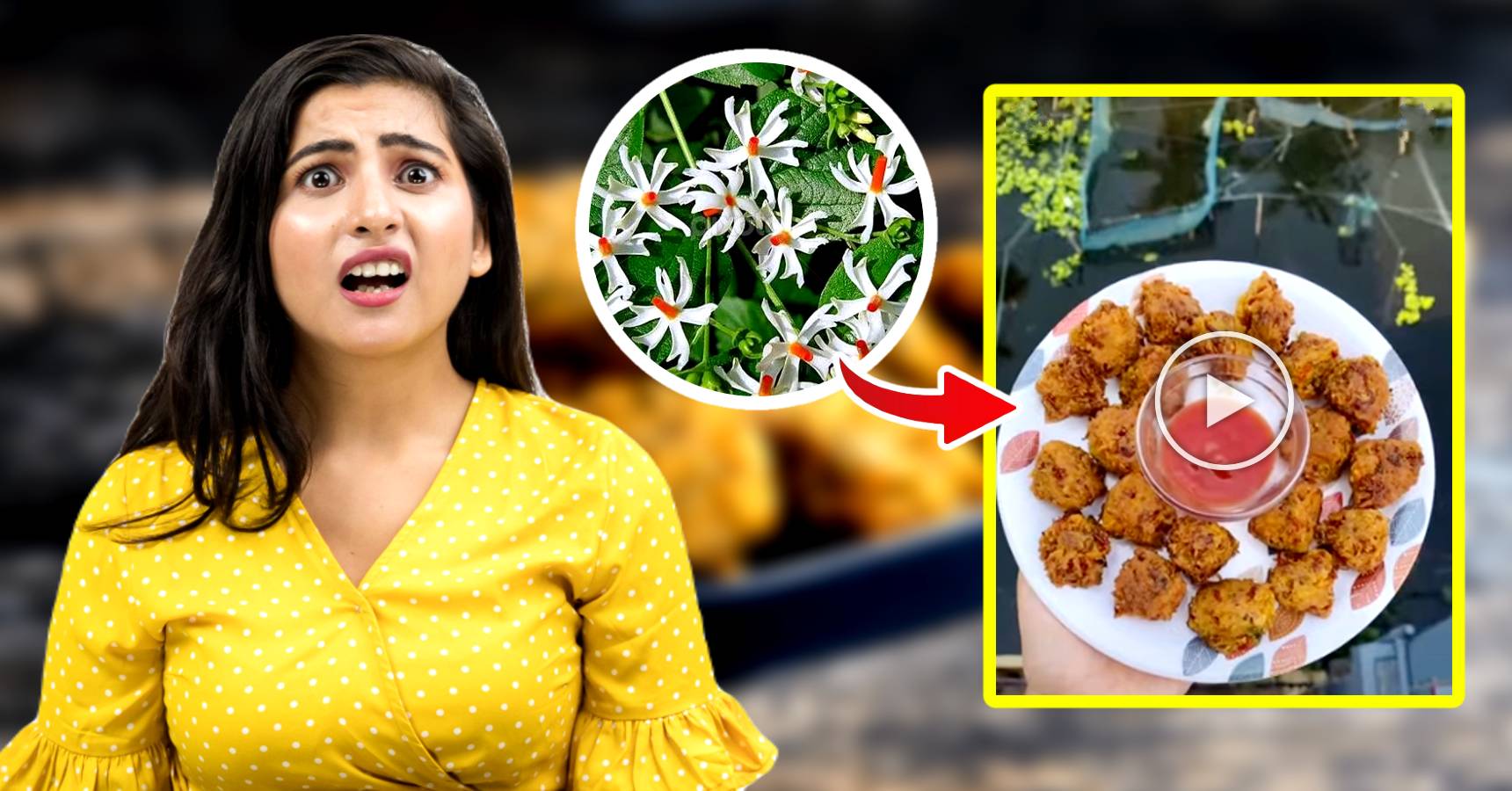 Weird Cooking Shiuli Flower Pakora Recipe Viral on internet