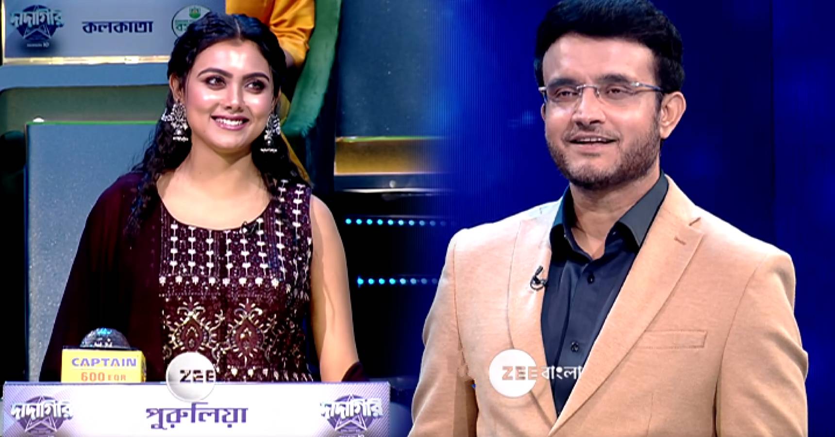 Sourav Ganguly and Idhika Paul in Dadagiri