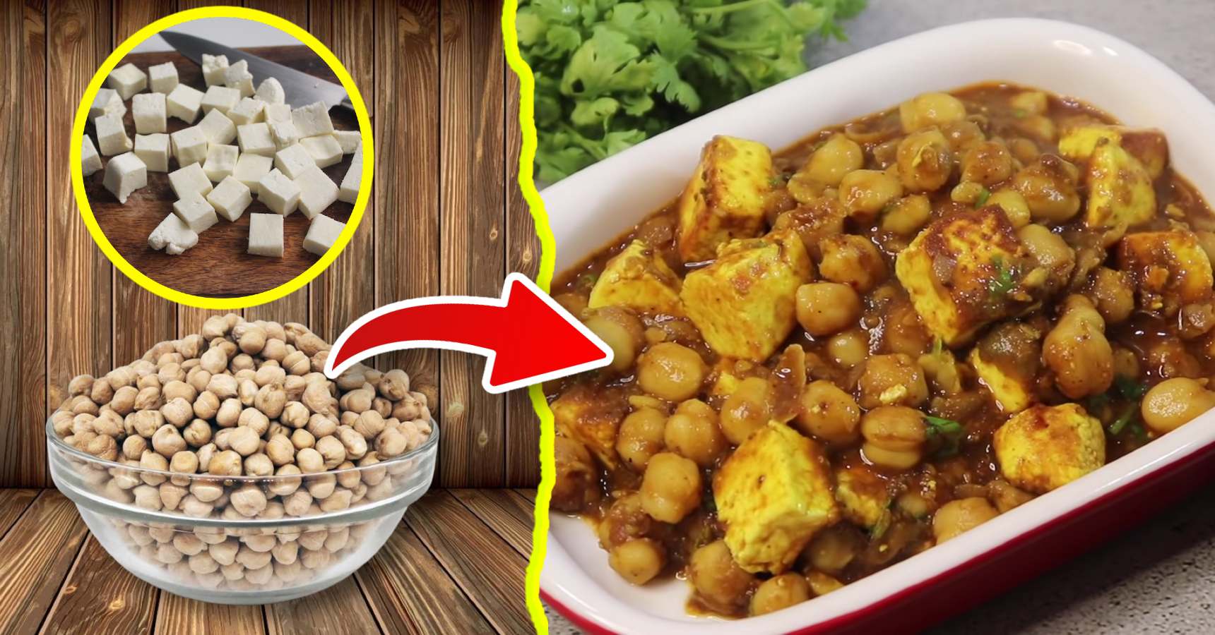 Pure Vegetatian Bengali Style Chana Paneer Masala Recipe