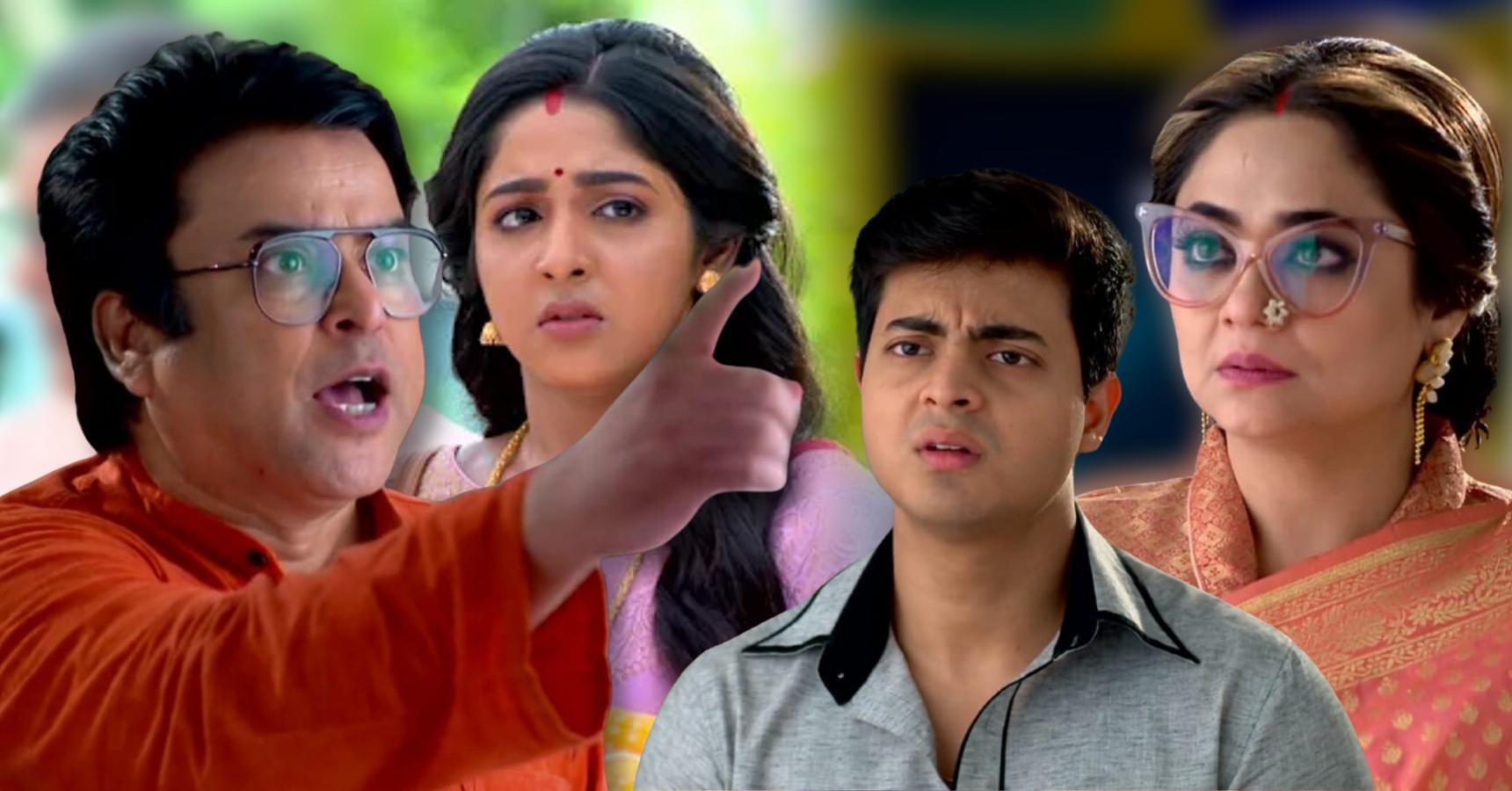 Star Jalsha Bengali serial Anurager Chhowa Prabir blames Surjya and Labanya for Deepa’s pain