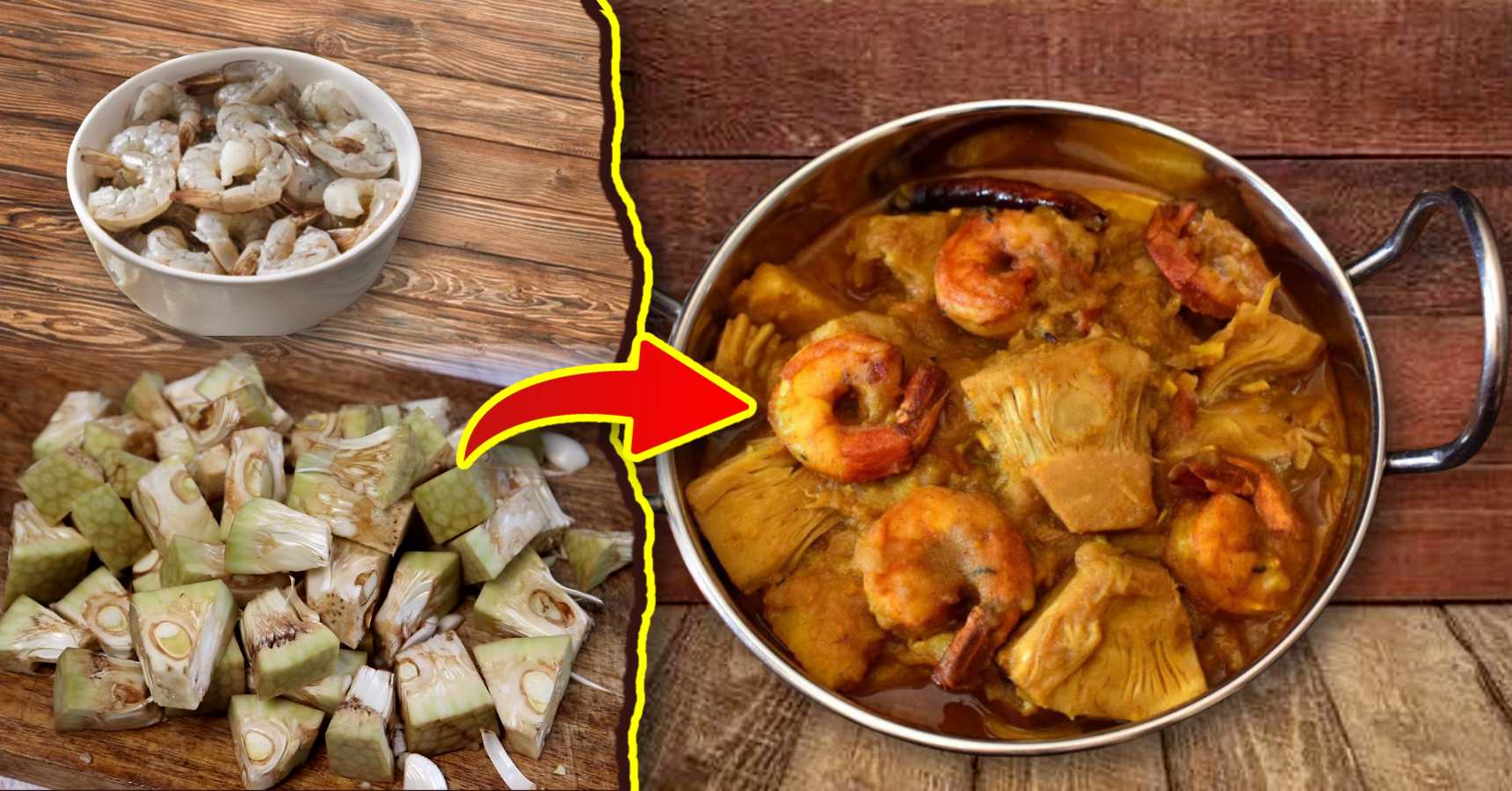 Bengali Style Echor Chingri Recipe
