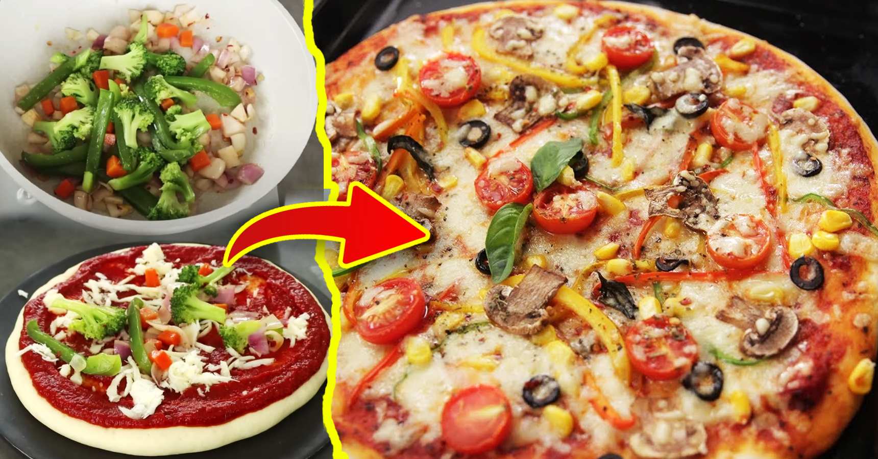 বাড়িতেই ভেজ পিৎজা তৈরির রেসিপি, How to Cook Veg Pizza at Home Recipe