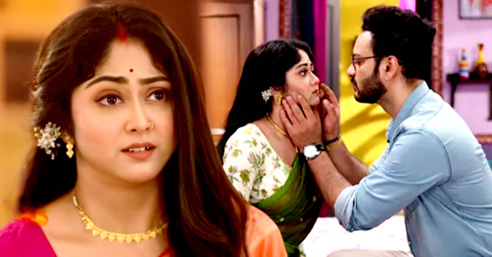 Susmita Dey gets hurt during a romantic scene shooting with Saheb Bhattacharya for Kotha serial