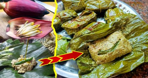 Bengali Style Pure Veg Mochar Paturi Recipe
